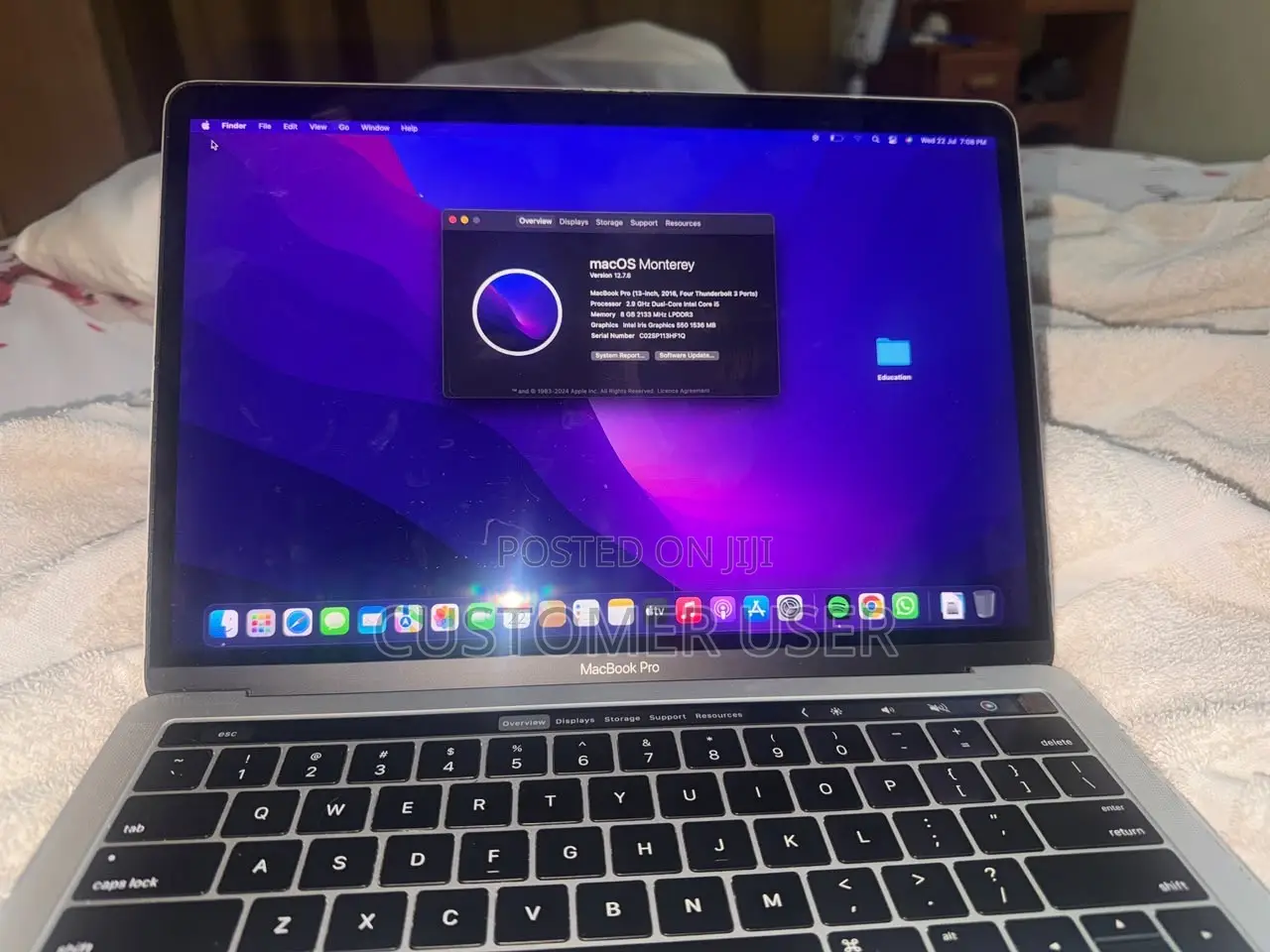 Laptop Apple MacBook Pro 2016 8GB Intel Core i5 SSD 500GB