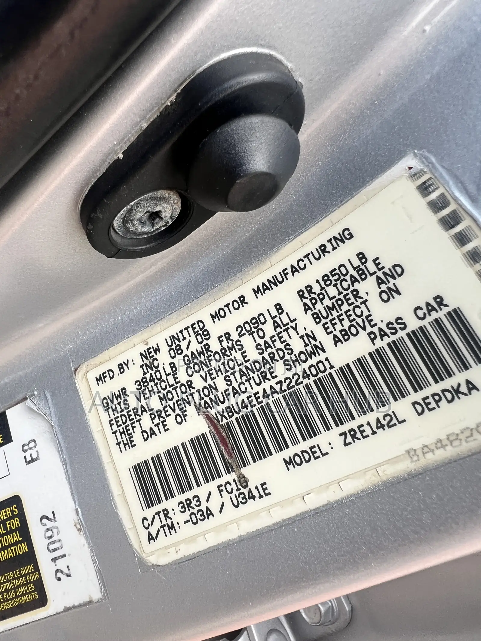 Toyota Corolla 2010 Gray