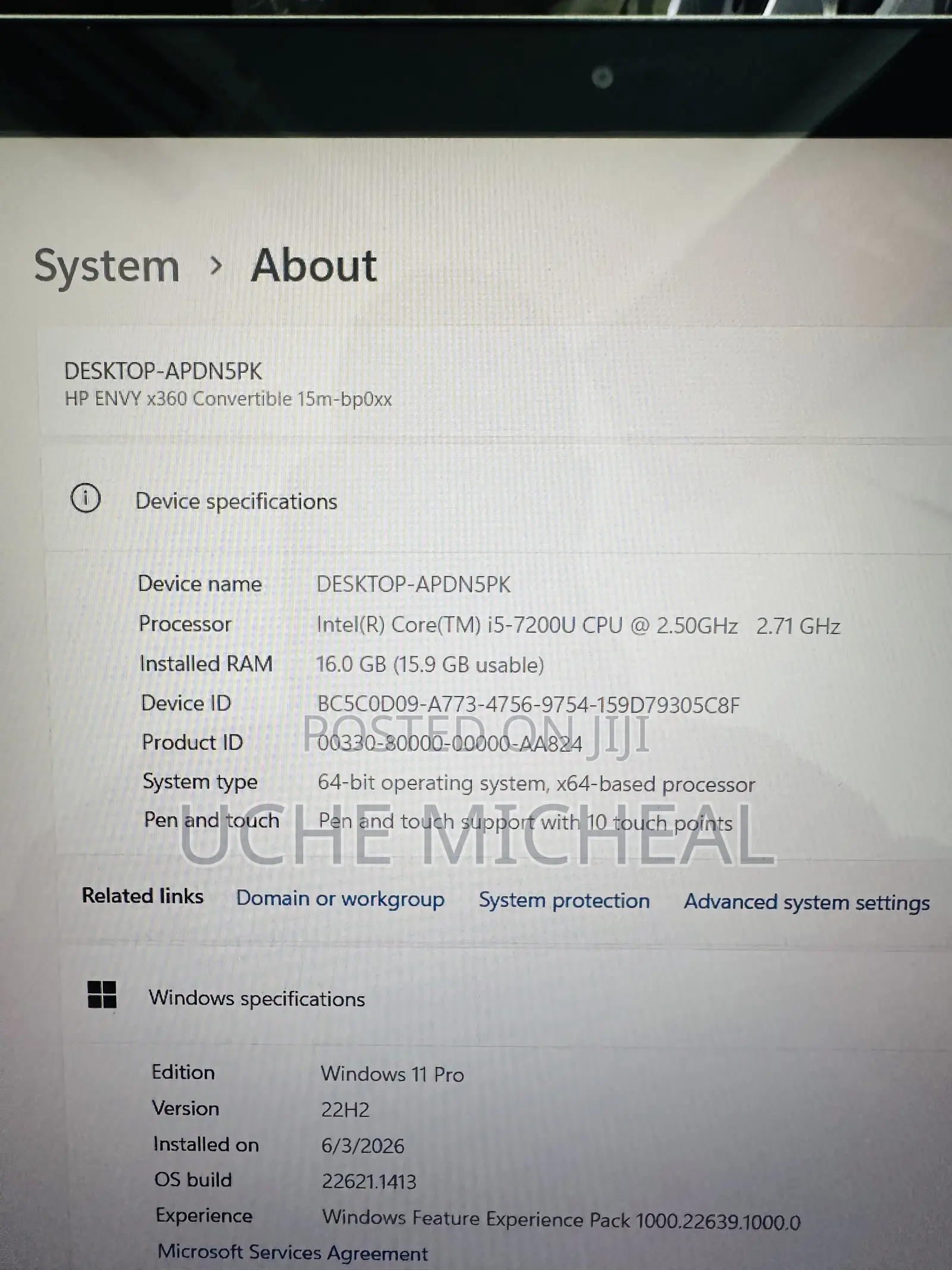 Laptop HP Envy 15 16GB Intel Core i5 SSD 256GB