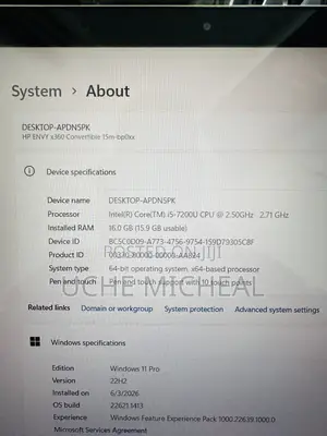 Laptop HP Envy 15 16GB Intel Core i5 SSD 256GB