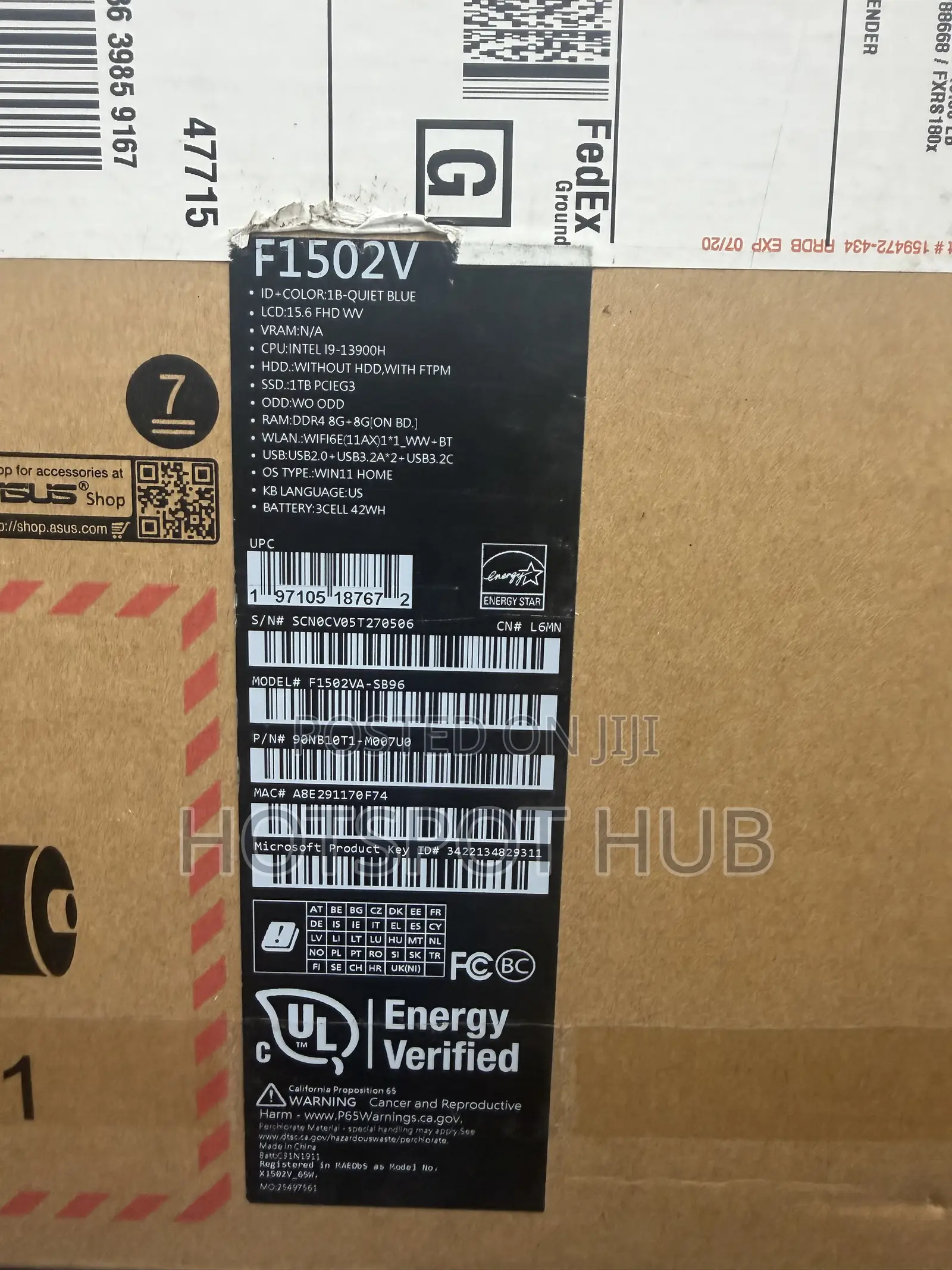 New Laptop Asus 4GB Intel Core i9 SSD 1T