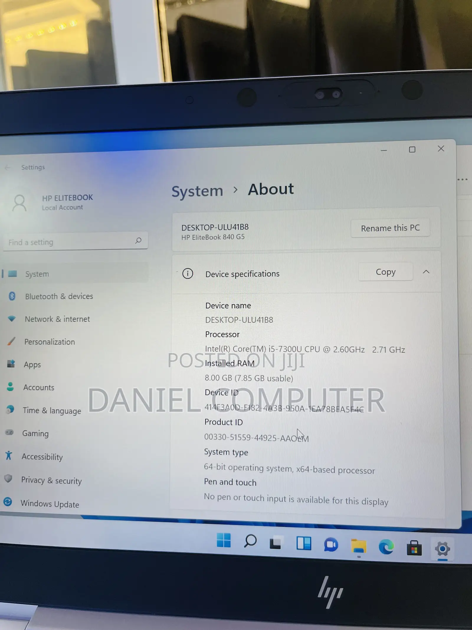 Laptop HP EliteBook 840 G5 8GB Intel Core i5 SSD 256GB