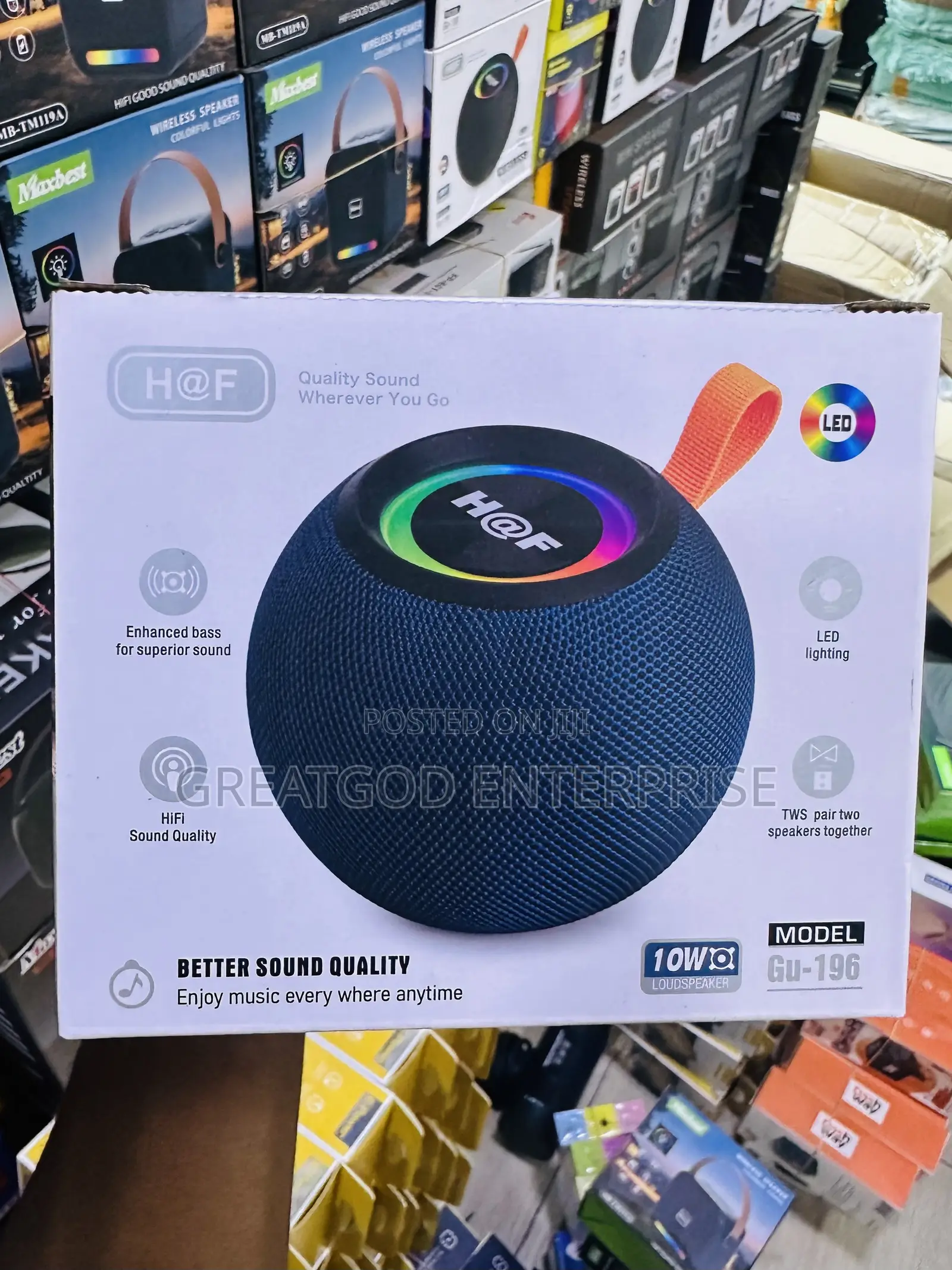 H@F GU-196 Portable Wireless Bluetooth Speaker