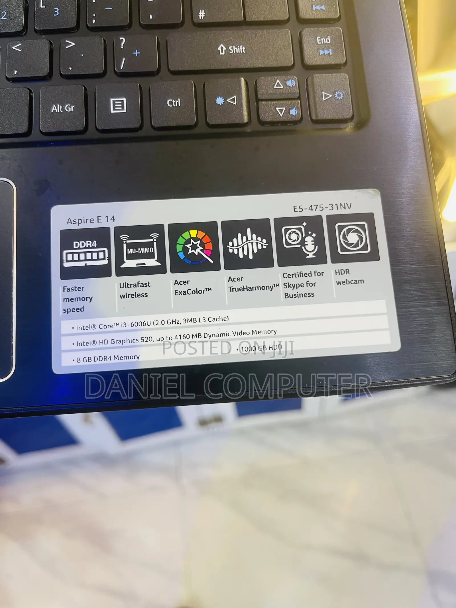 Laptop Acer Aspire E5-475 8GB Intel Core i3 HDD 1T