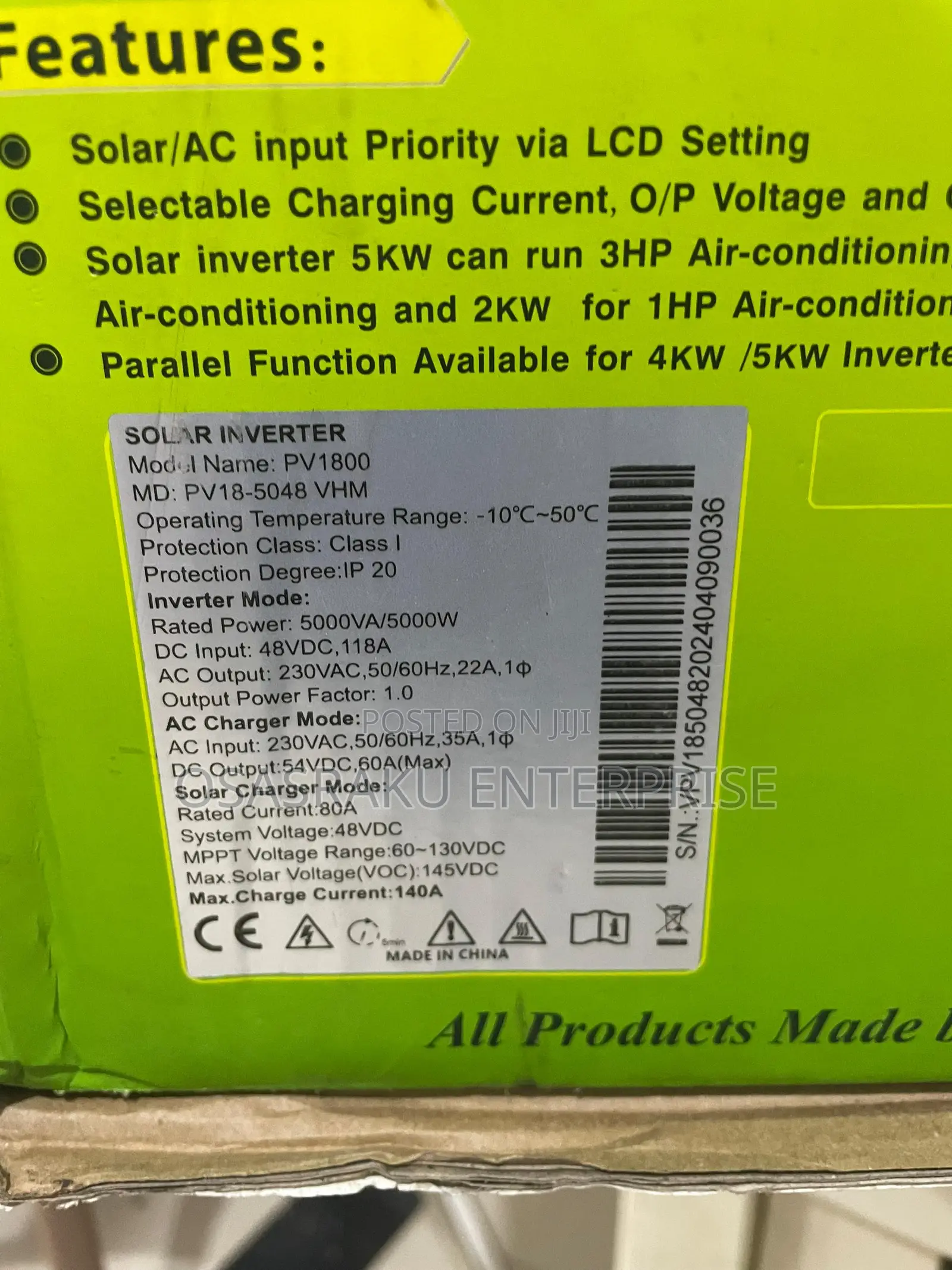48v 5kw 145voc Must Hybrid Inverter