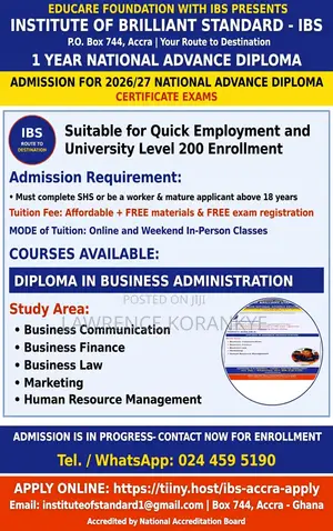 Admission for 2026/27 Advance Diploma Certificate Exams Tutorials