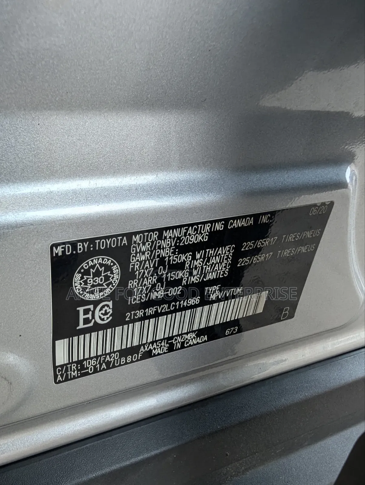 Toyota RAV4 XLE Premium AWD 2020 Silver