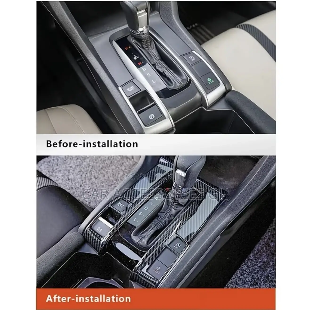 Premium Carbon Fiber Gear Shift Console Trim