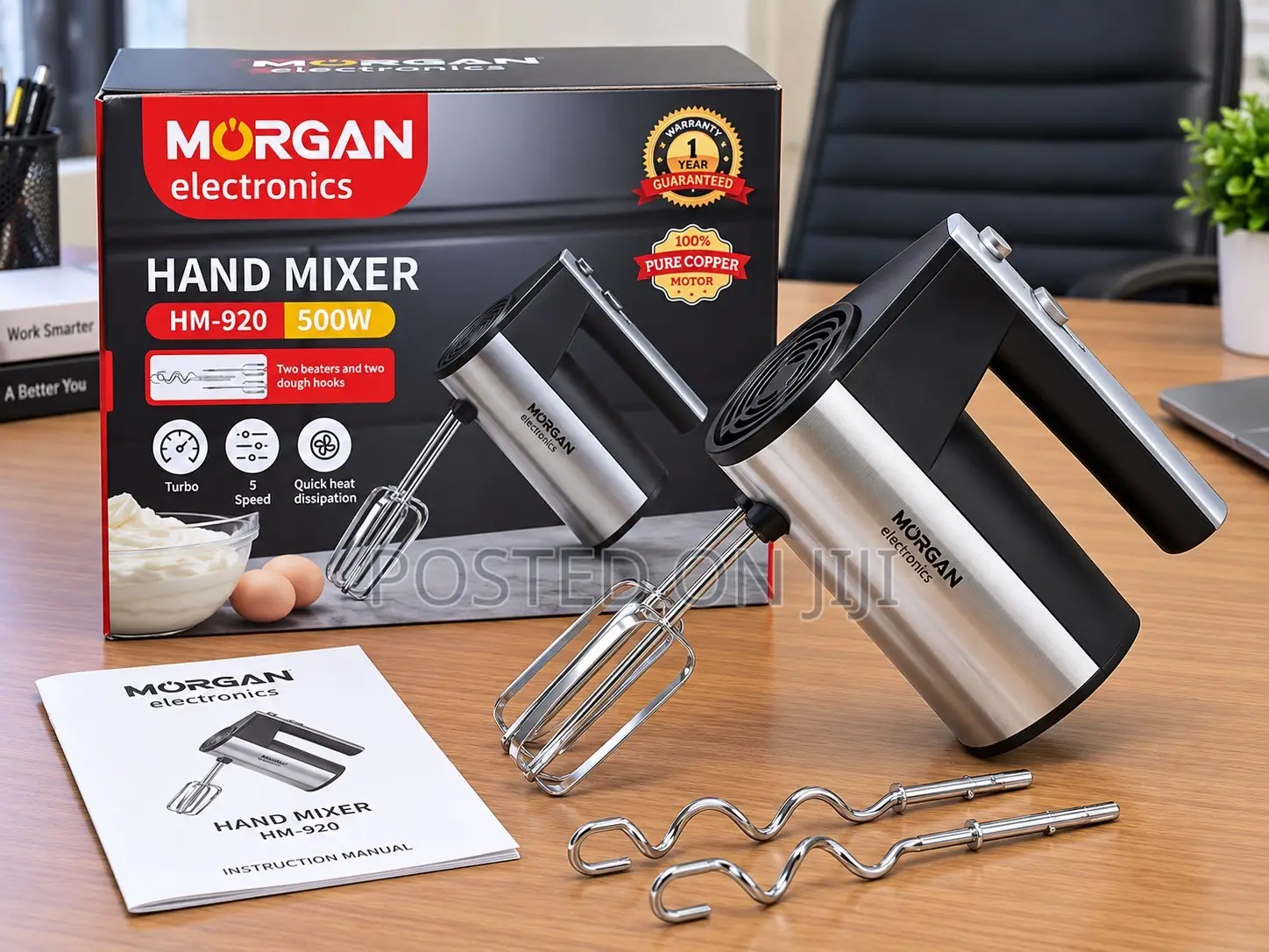 Electric Hand Mixer 500watts Stainless Steel