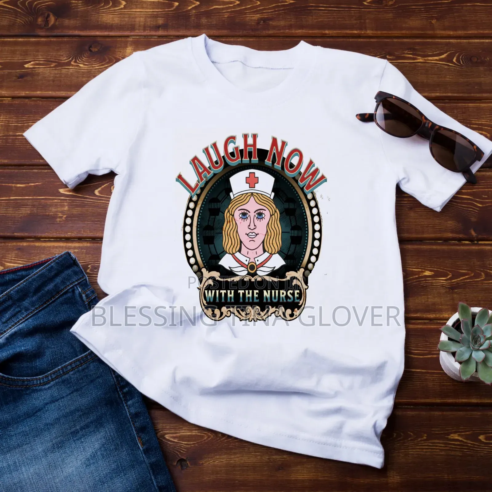 Laugh Now With the Nurse – Unisex Graphic T-Shirt