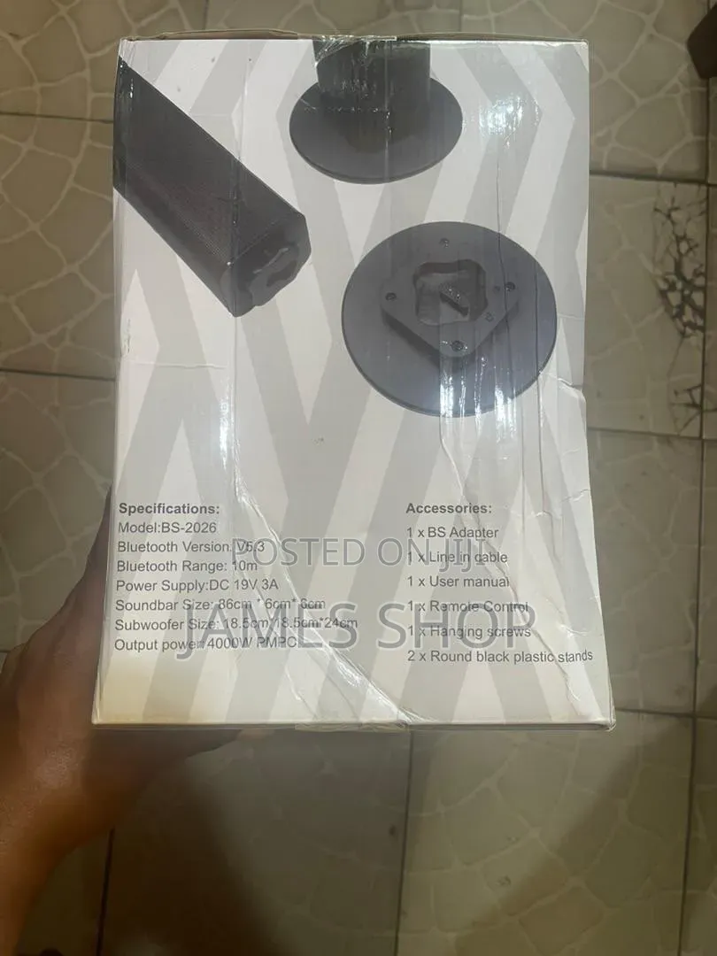 Boss Soundbar and Wired Subwoofer