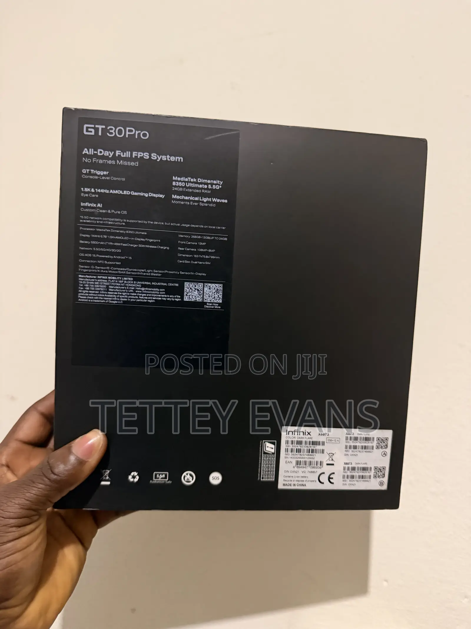 Infinix GT 30 Pro 256 GB Black