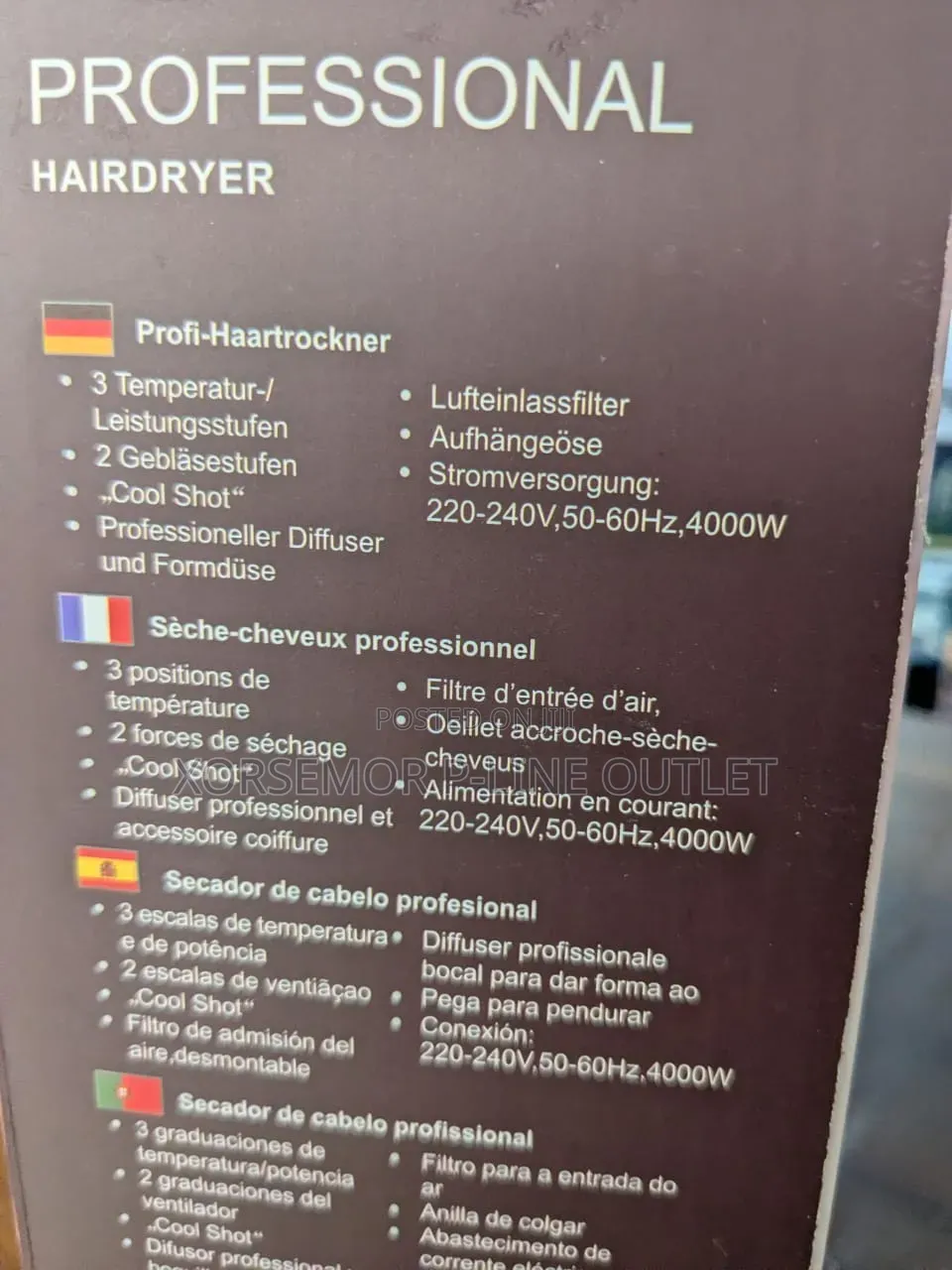Sonar SN - 1269 Hair Dryer