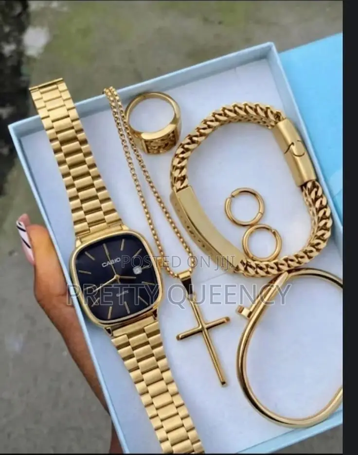 Cassio Watch With Necklace and Bracelet