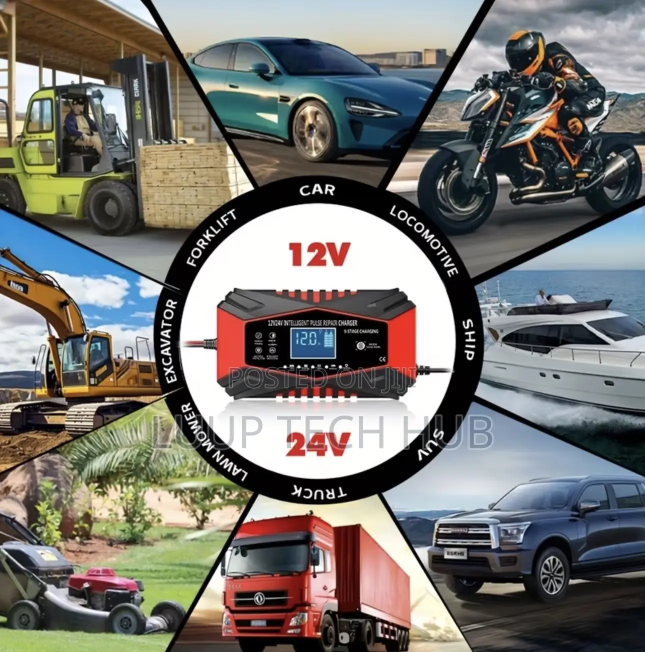 12v/24v Smart Car Battery Charger
