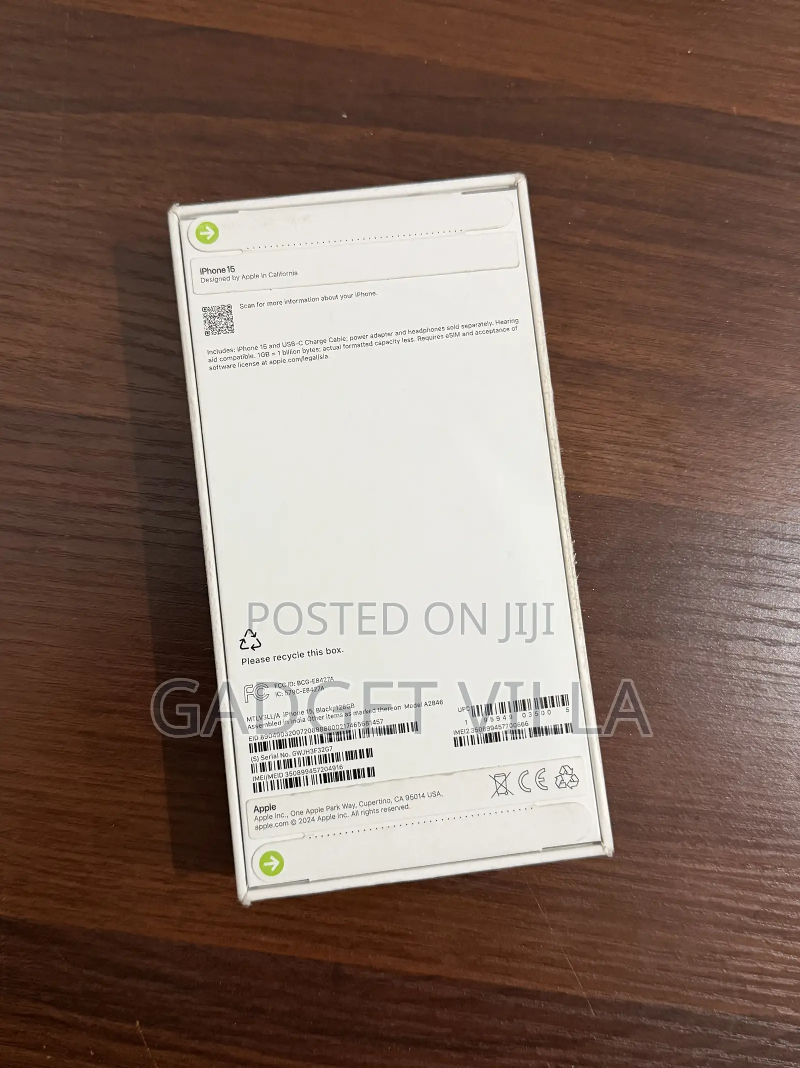 New Apple iPhone 15 128 GB Black