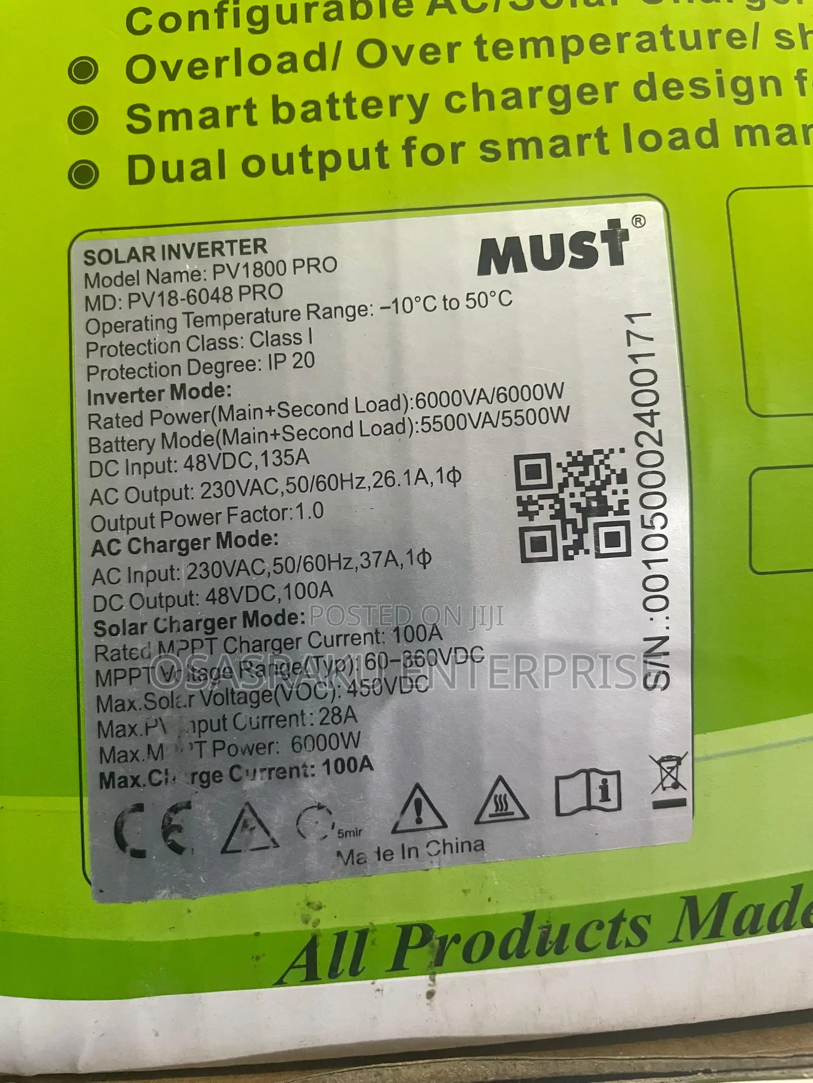 48V 6kW MUST Pro Hybrid Inverter
