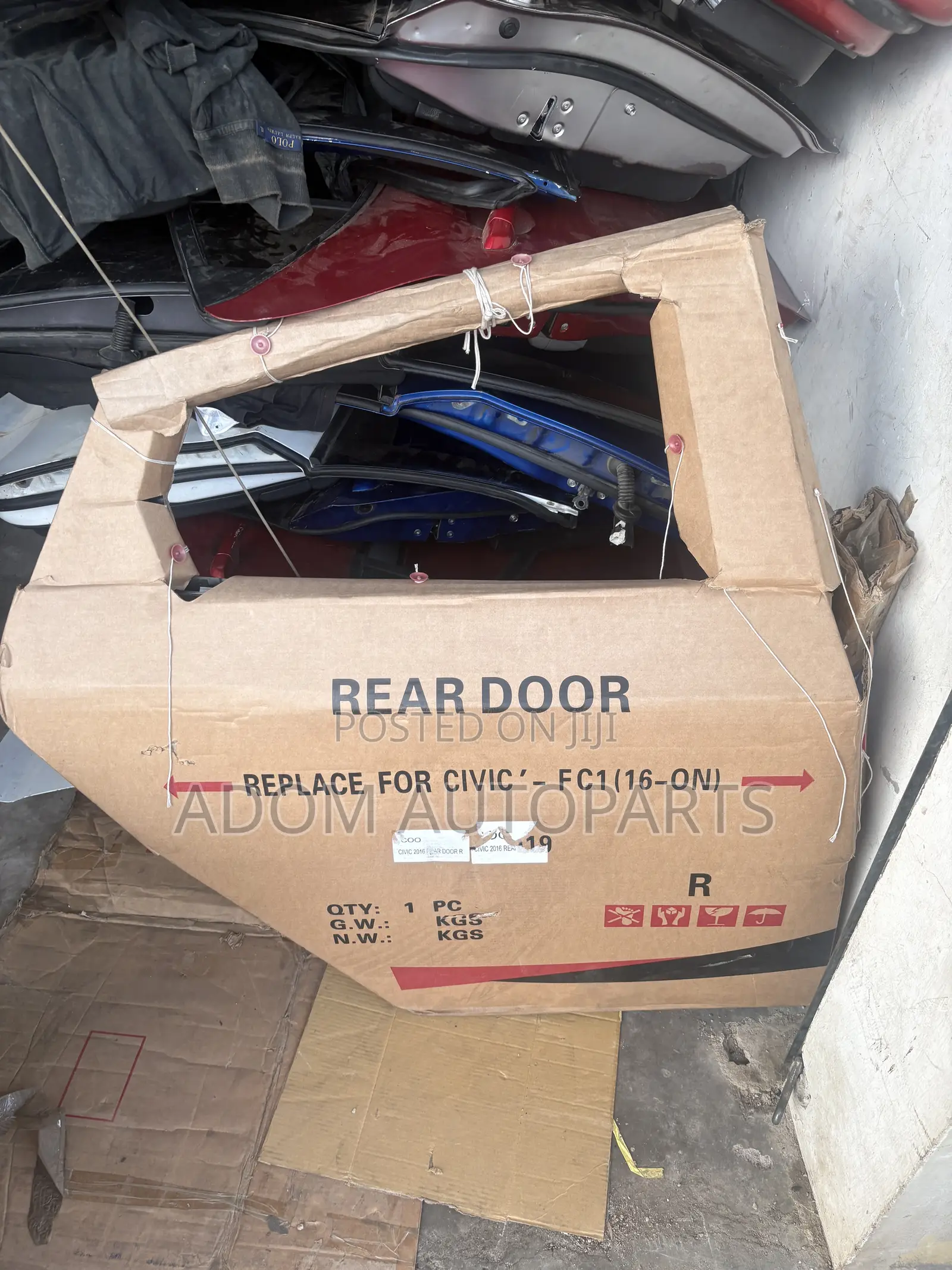 Honda Civic Back Empty Door 2016 2017 2018 2019 2020 2021