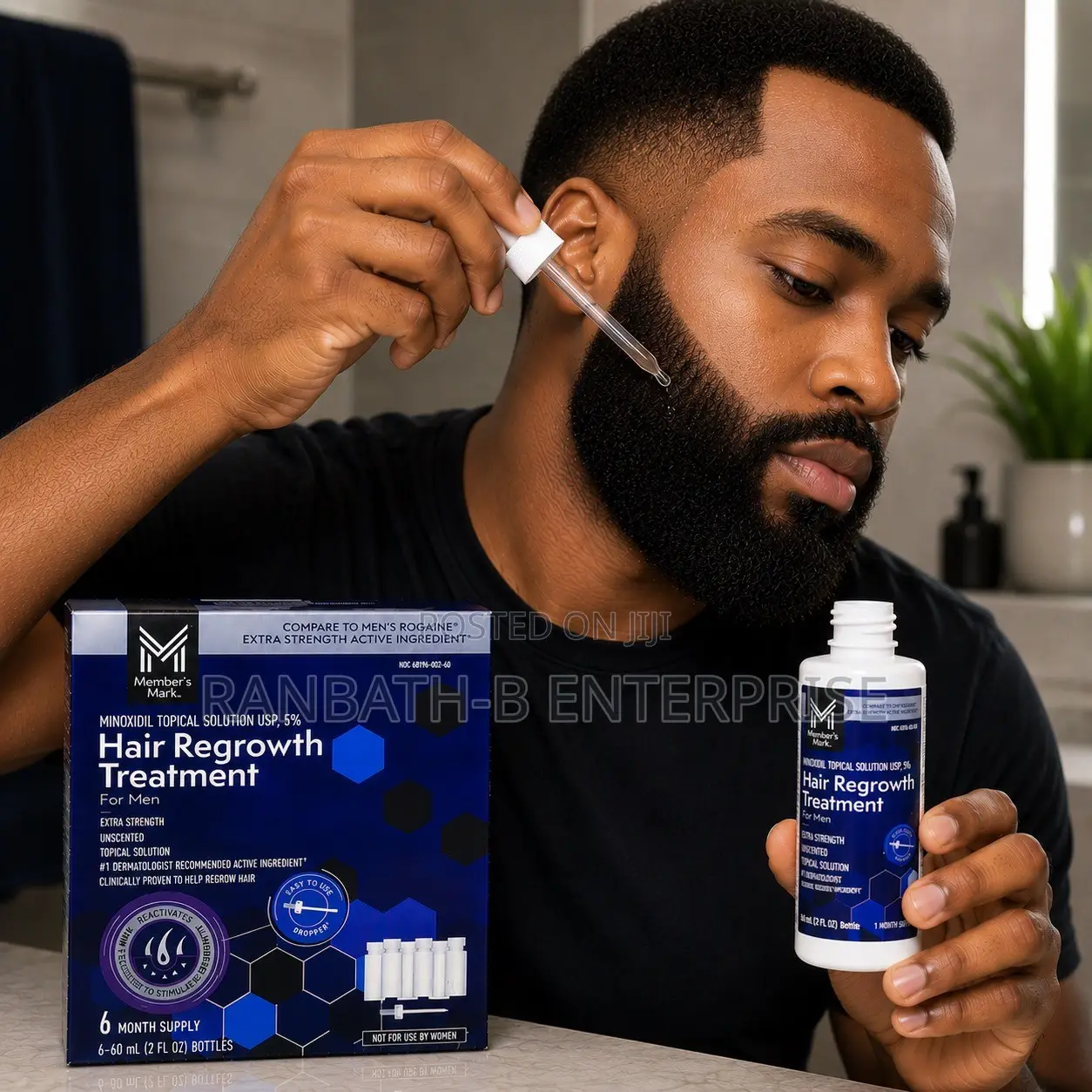 Serious Hair Care for Men Members Mark 5% Minoxidil Hair Regrowth