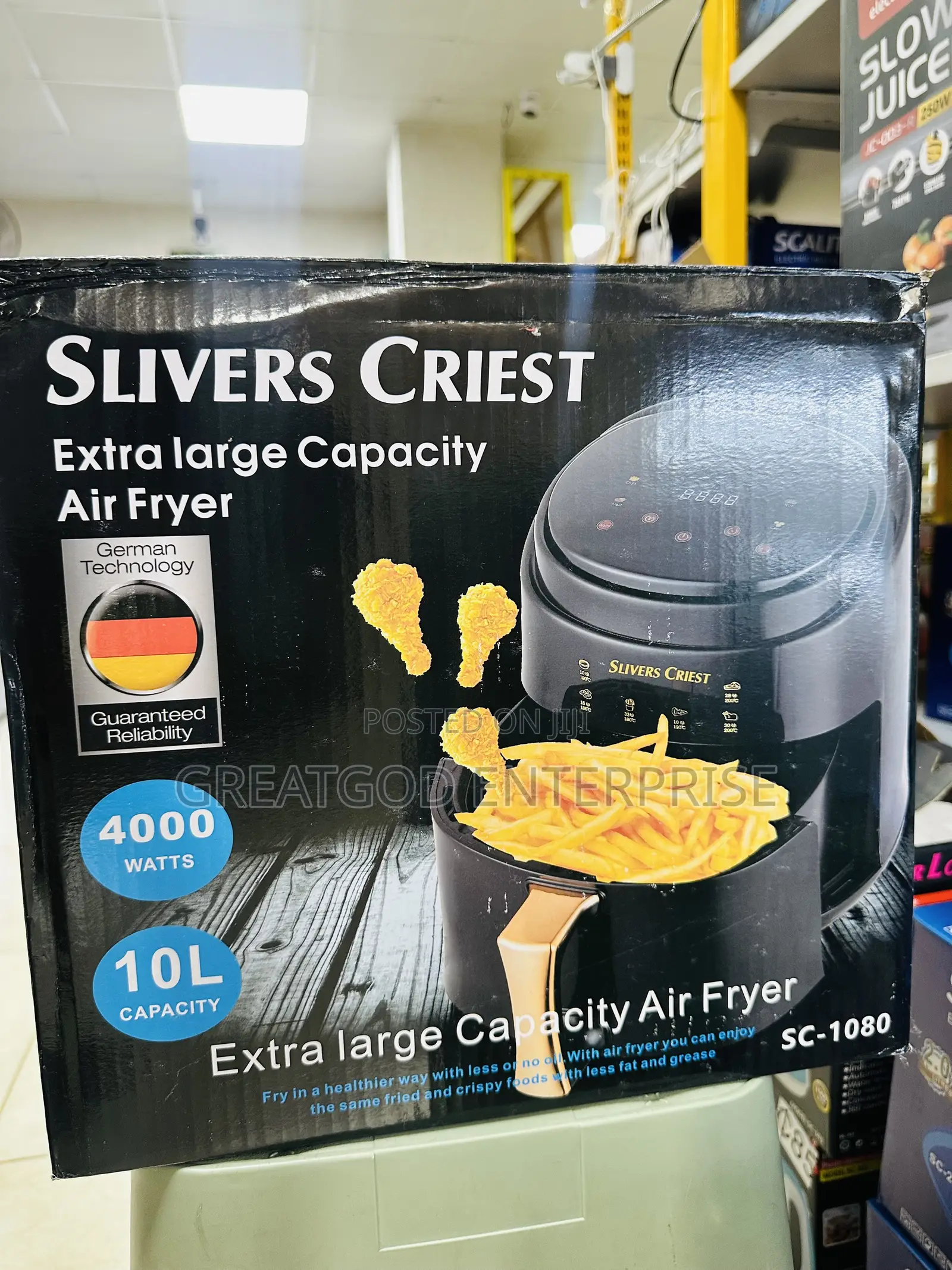 Slivers Criest / Silver Crest 10L Extra Large Capacity Air Fryer