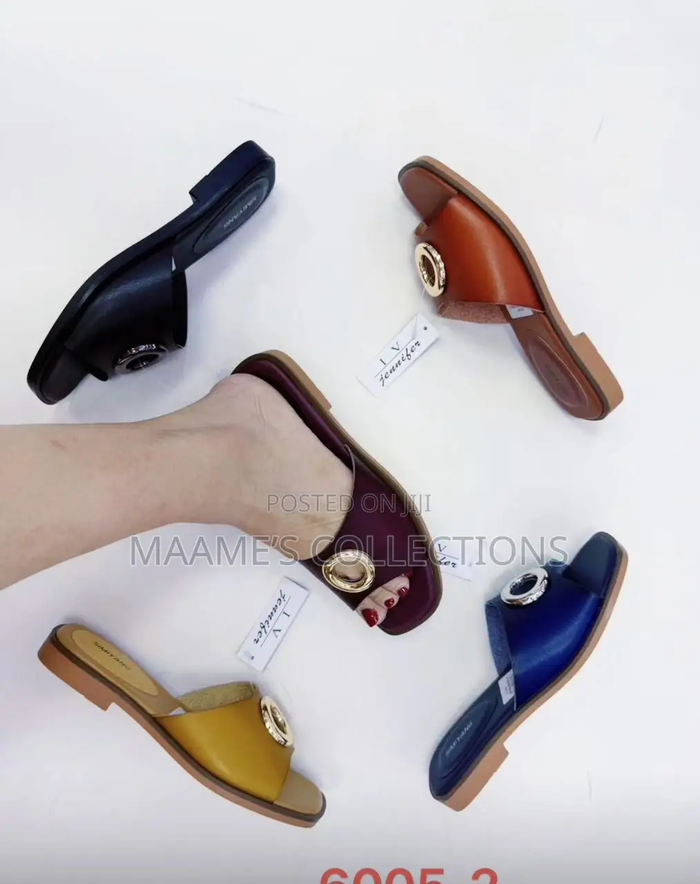 Women's Perforated Block-Heel Mule Sandals