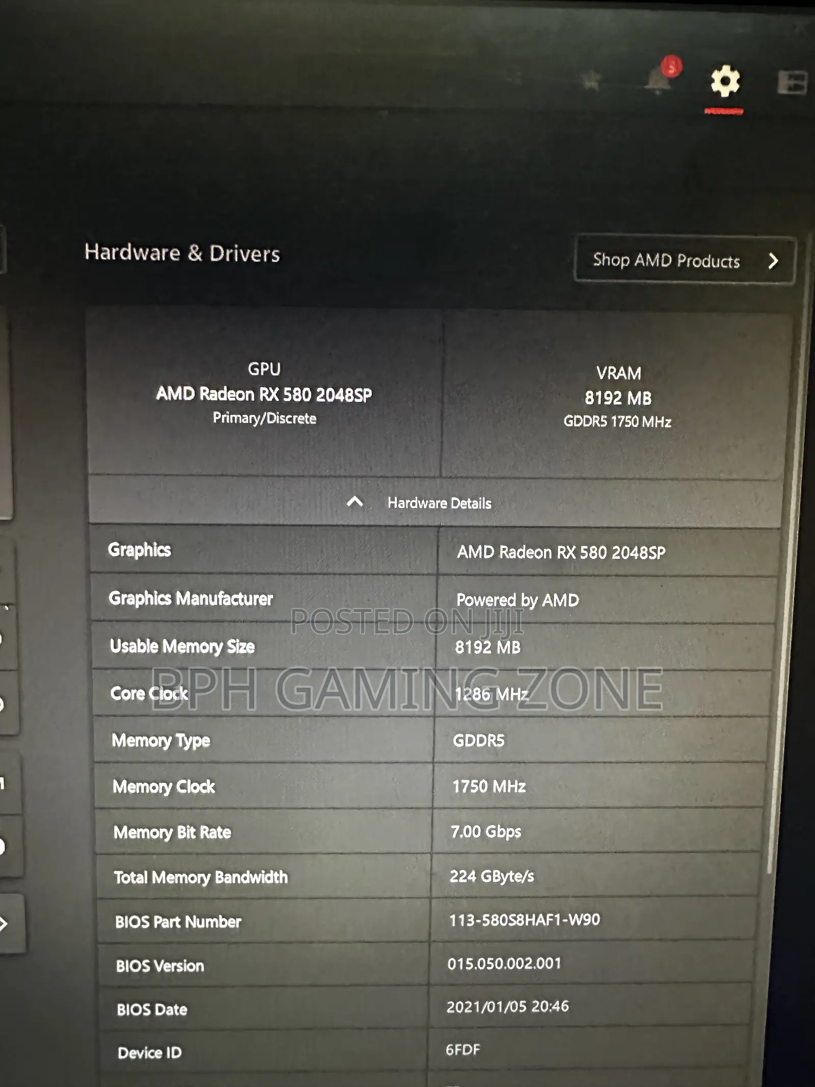 XFX Amd Radeon Rx 580 2048sp 8gb Gddr5
