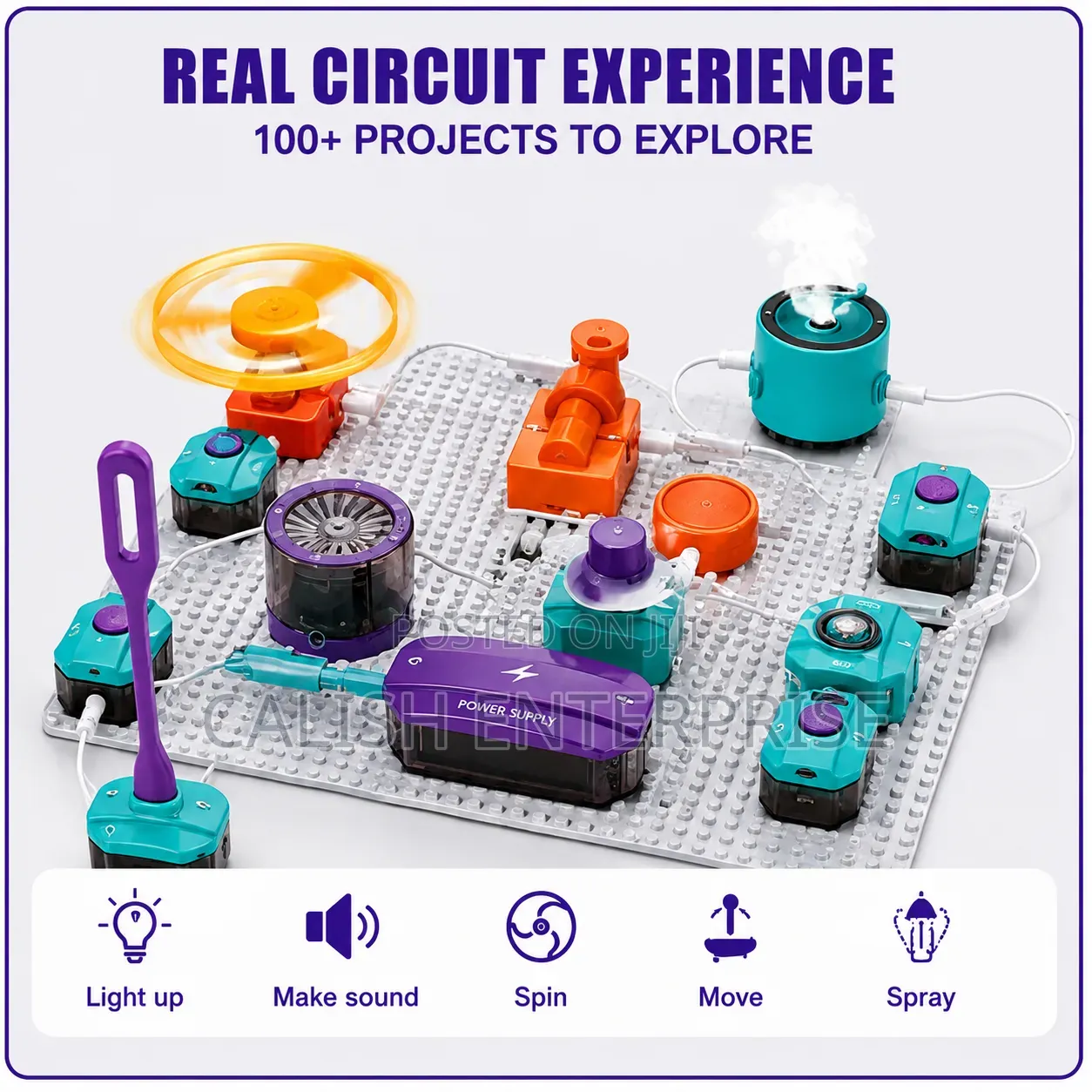 45pcs Electronic Circuit Stem Learning Kit – 100 Circuit Gameplay
