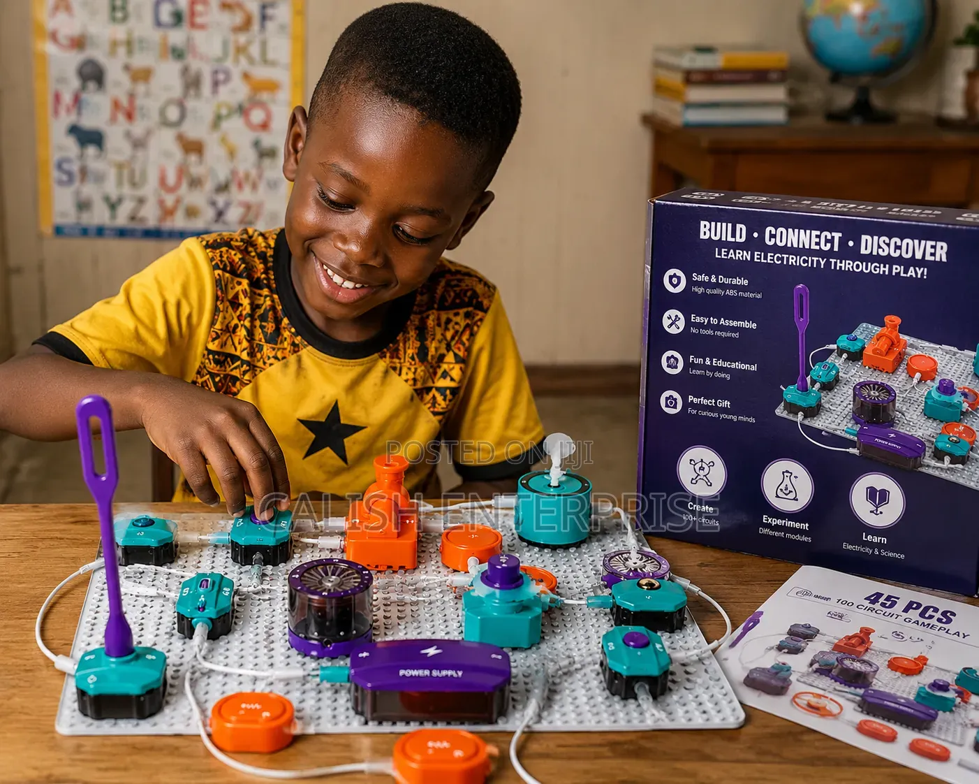 45pcs Electronic Circuit Stem Learning Kit – 100 Circuit Gameplay
