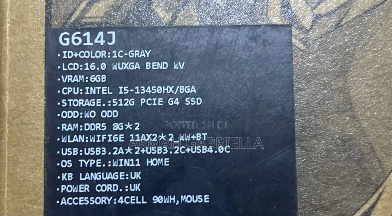 Laptop Asus ROG Strix G16 G614 16GB Intel Core i5 SSD 512GB