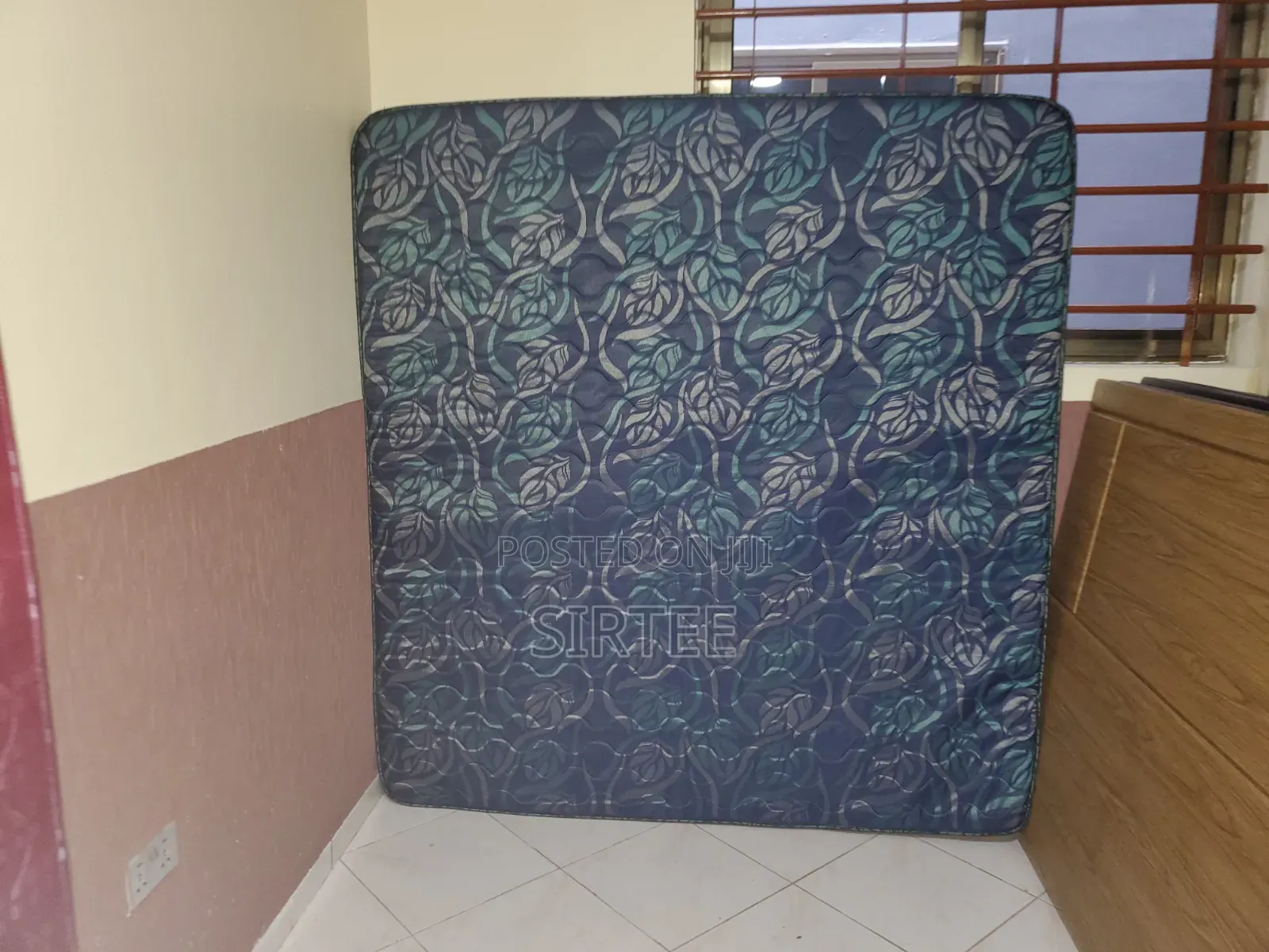 African Queen Bed,Mattress, Side Table-Relocation Sale.