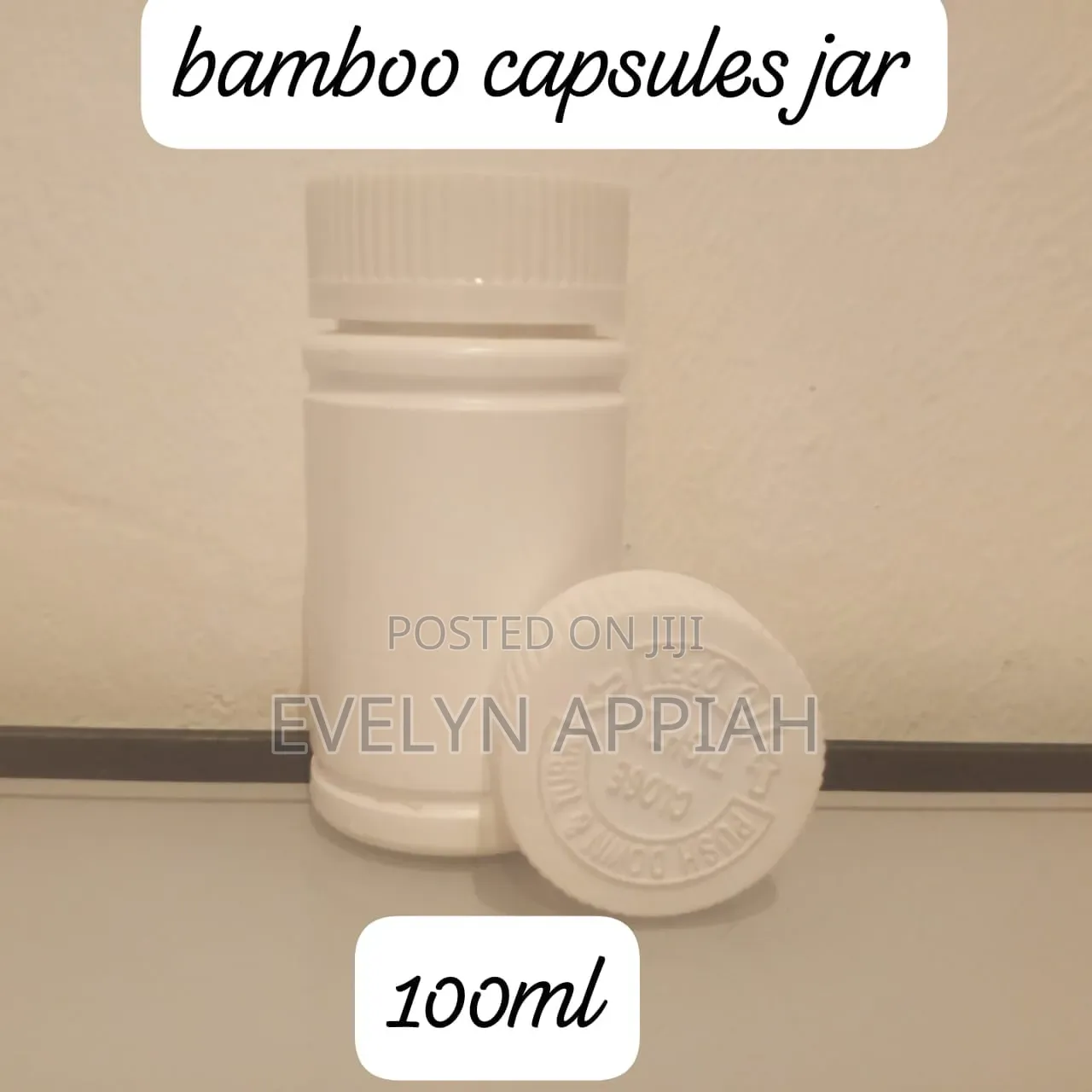 100ml Bamboo Capsules Container