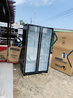 Kindly Buy PVC-801-27AA Pearl 690-Liter 2Door Glass Display Fridge