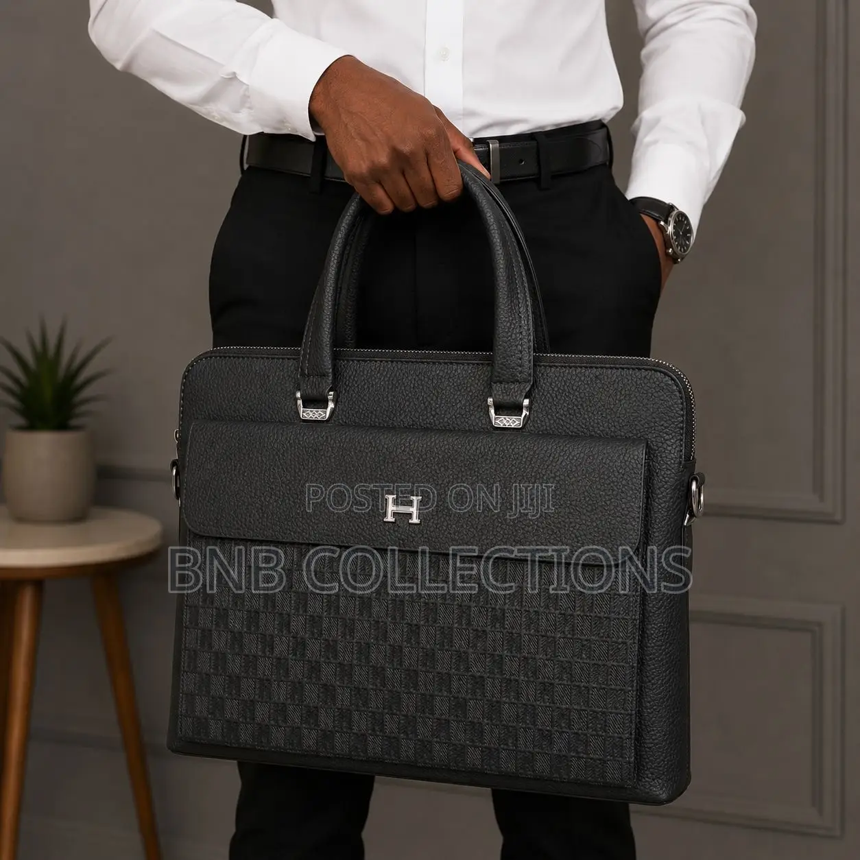 Mont Blanc Executive Corporate Leather Briefcase Office Laptop Bag