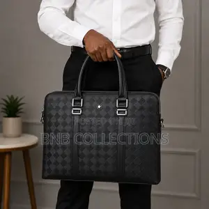 Mont Blanc Executive Corporate Leather Briefcase Office Laptop Bag