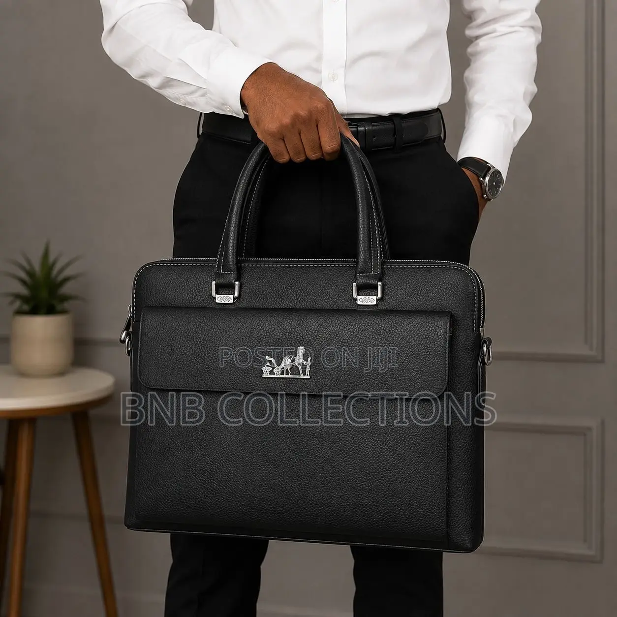Mont Blanc Executive Corporate Leather Briefcase Office Laptop Bag