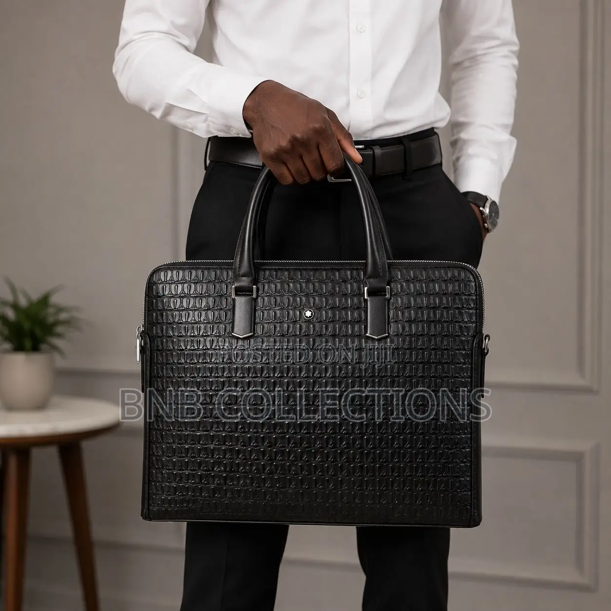 Mont Blanc Executive Corporate Leather Briefcase Office Laptop Bag