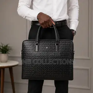 Mont Blanc Executive Corporate Leather Briefcase Office Laptop Bag