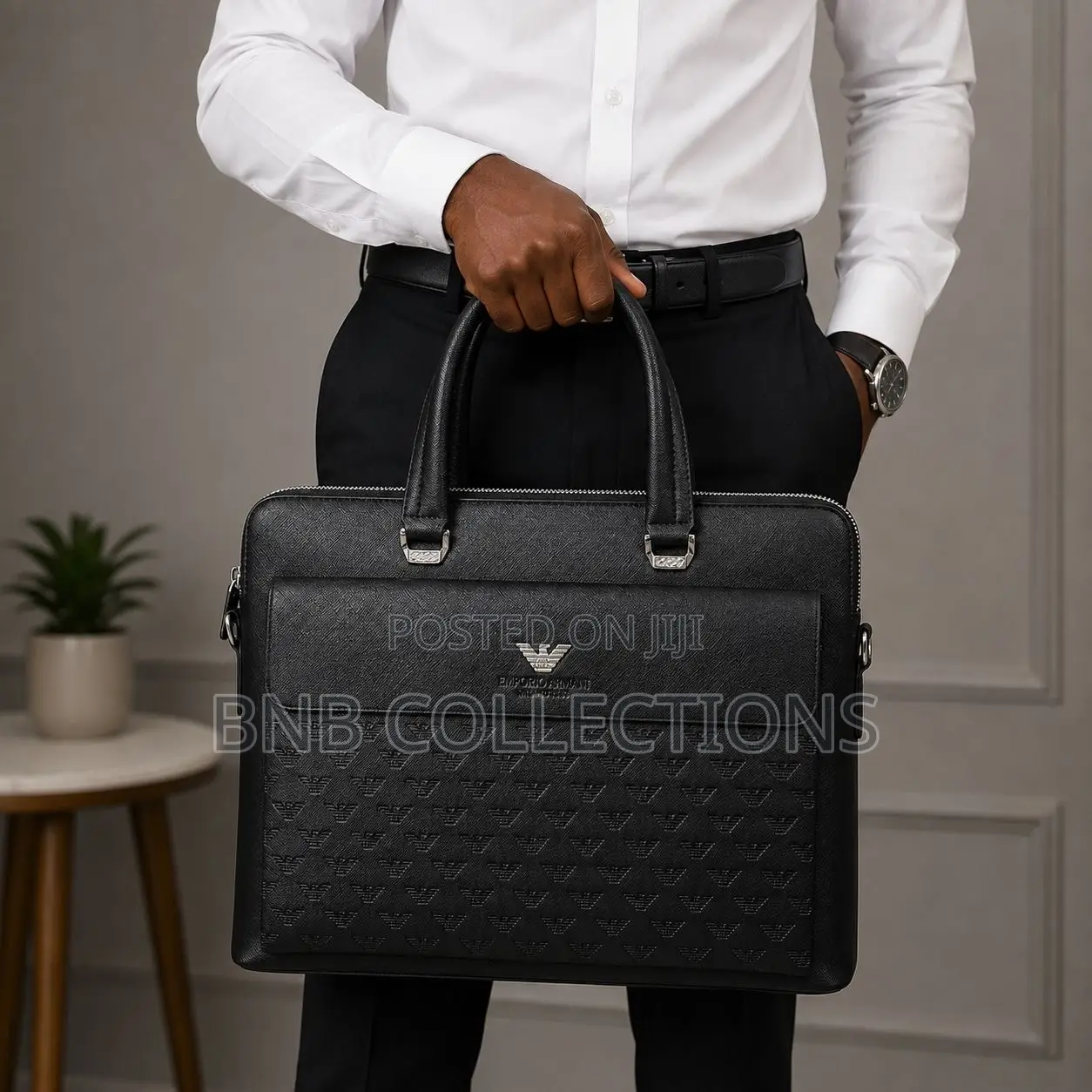 Mont Blanc Executive Corporate Leather Briefcase Office Laptop Bag