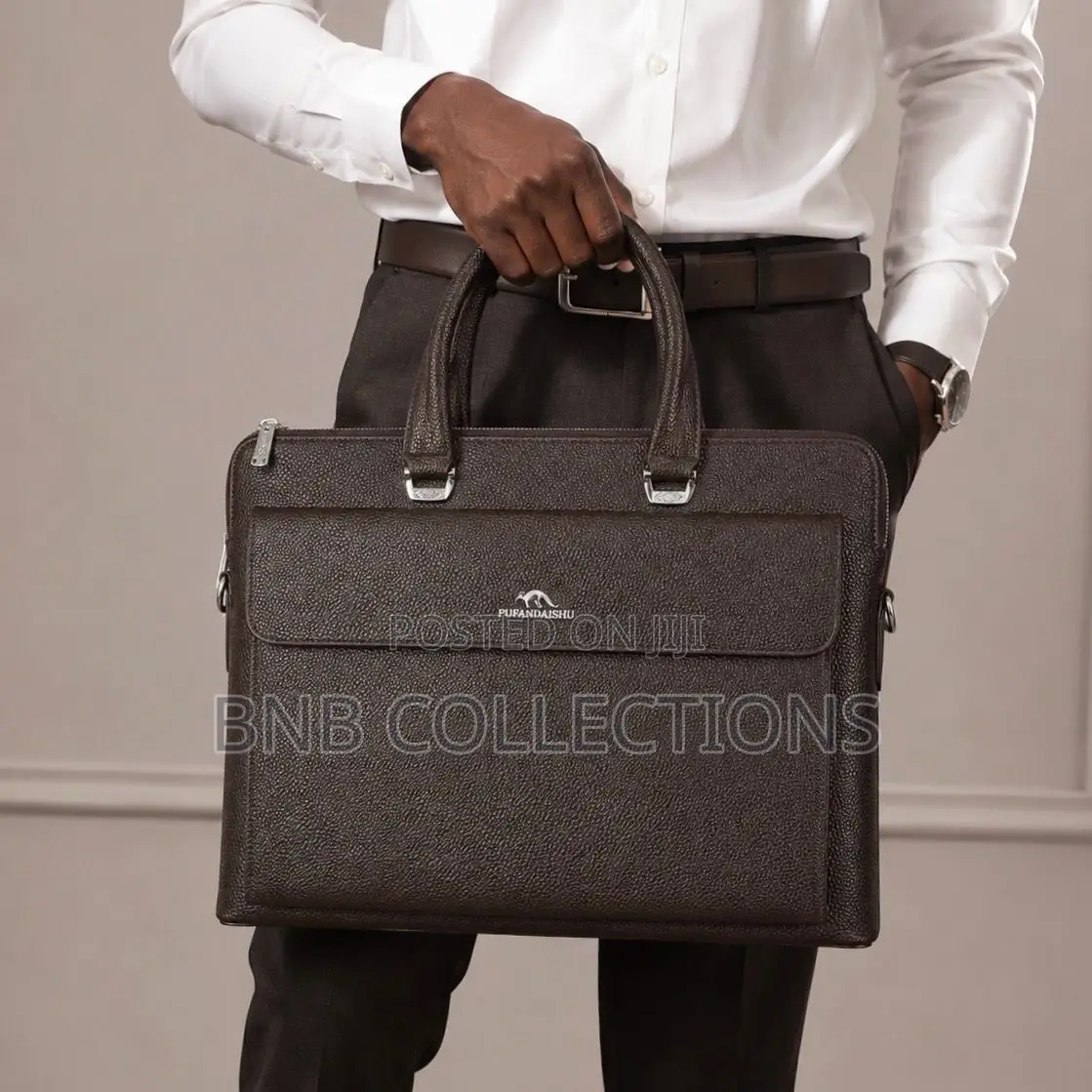 Mont Blanc Executive Corporate Leather Briefcase Office Laptop Bag