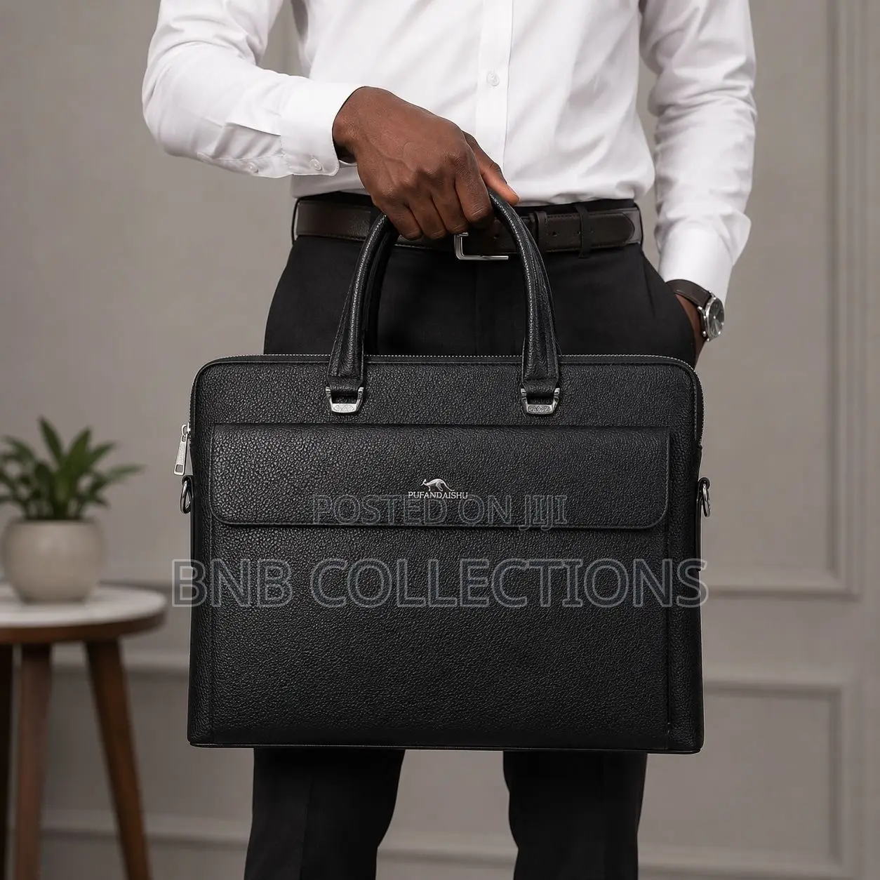 Mont Blanc Executive Corporate Leather Briefcase Office Laptop Bag