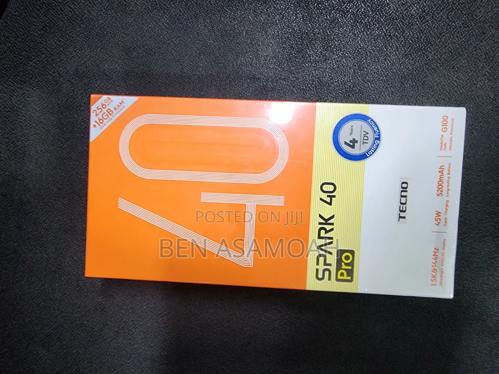 New Tecno Spark 40 Pro 256 GB Black