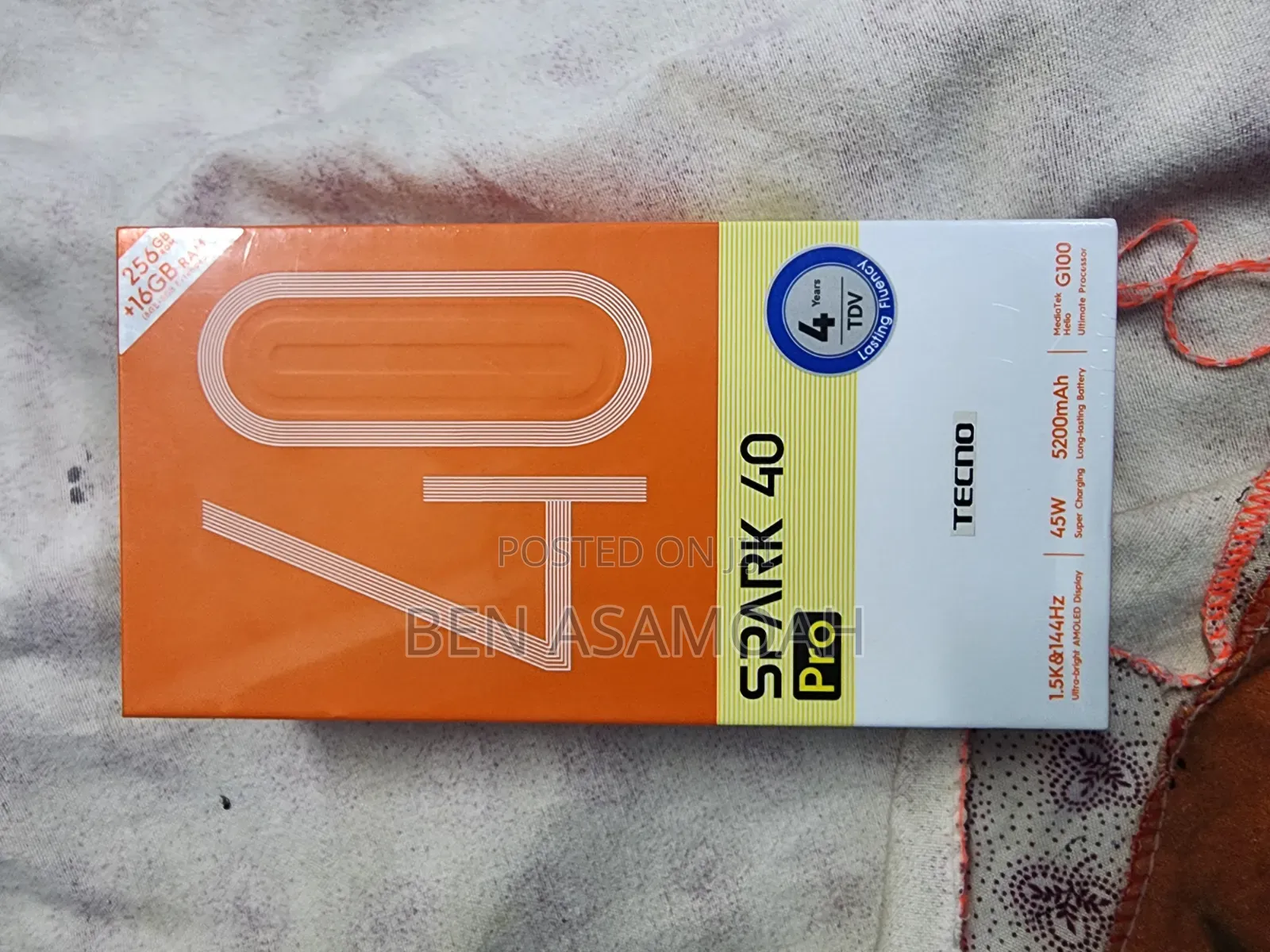 New Tecno Spark 40 Pro 256 GB Black