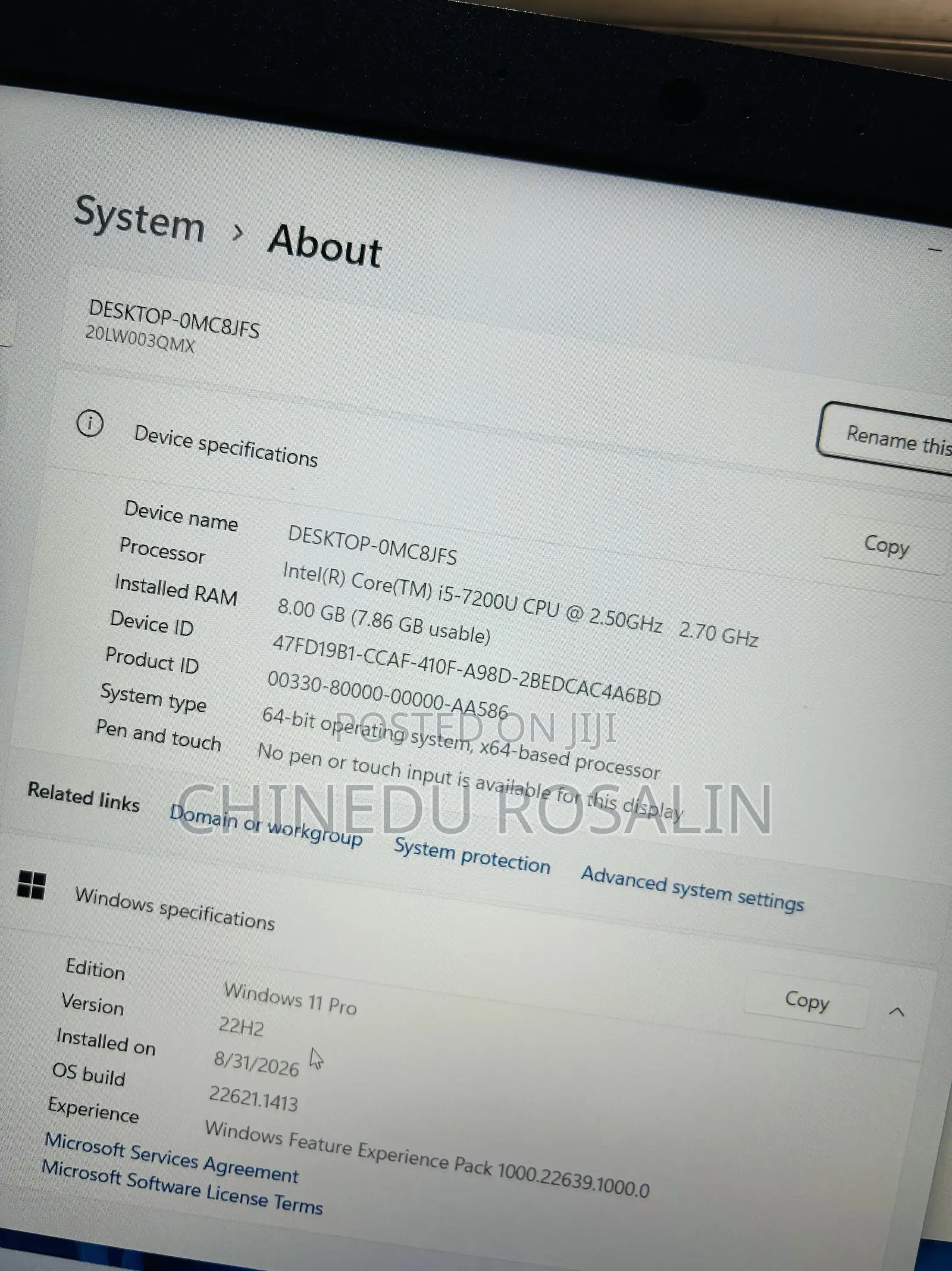 Laptop Lenovo ThinkPad L580 8GB Intel Core i5 SSD 256GB