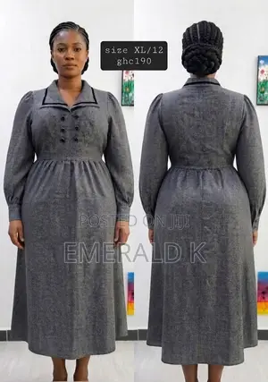 Classy Long Ash/Grey Dress