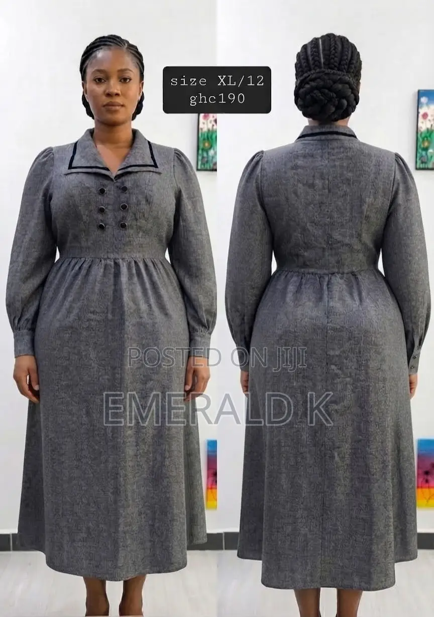 Classy Long Ash/Grey Dress