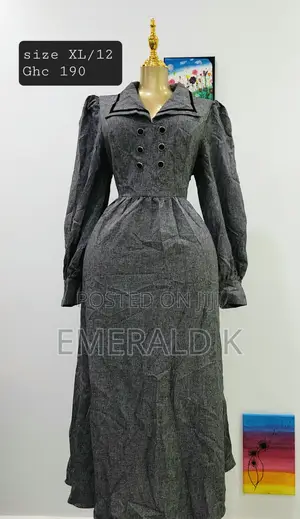 Classy Long Ash/Grey Dress