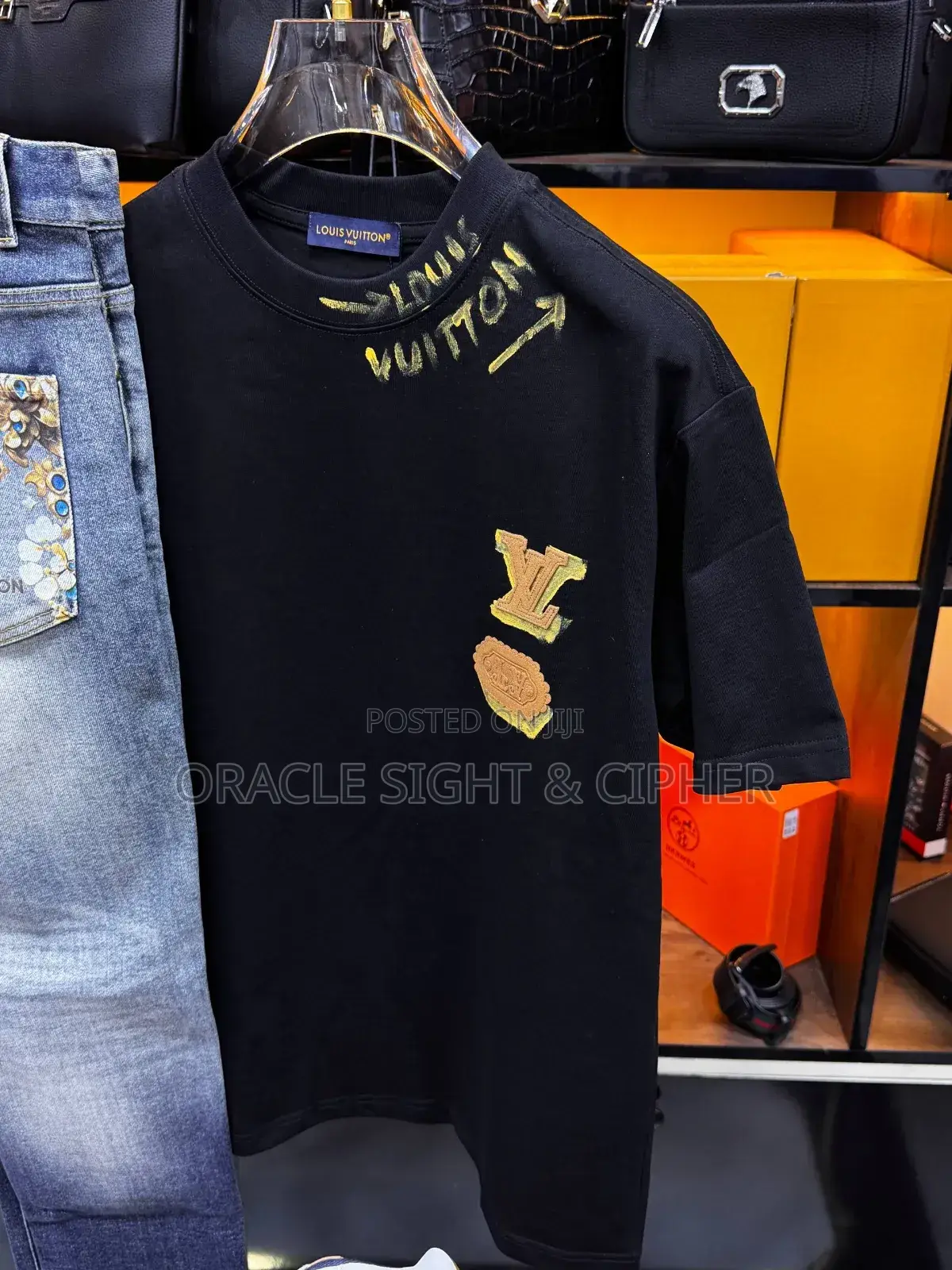 Premium Louis Vuitton 3-Piece Outfit (Shirt, Jeans & Sneakers)