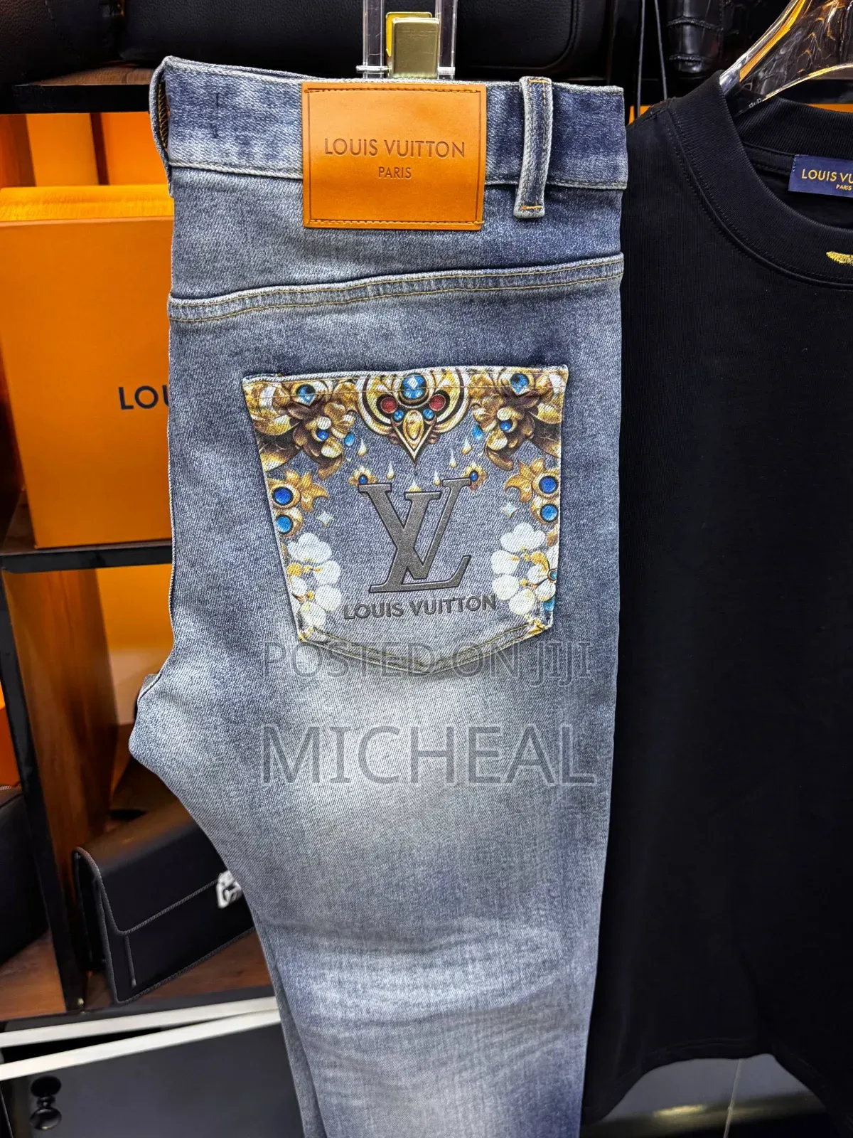 Premium Louis Vuitton 3-Piece Outfit (Shirt, Jeans & Sneakers)
