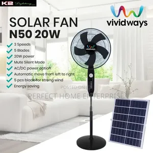 18" Rechargeable Fan With Power Bank