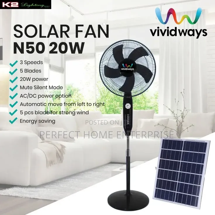 18" Rechargeable Fan With Power Bank
